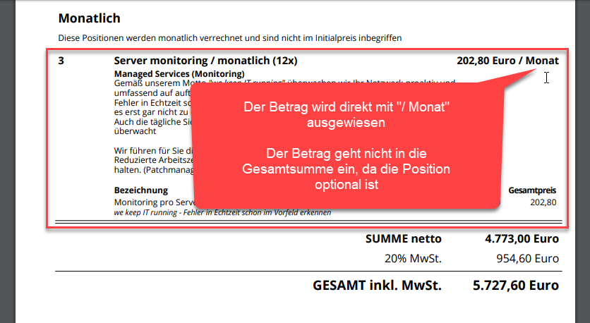 Positionsgruppe für Wiederkehrende Kosten PDF Positionsgruppe für Wiederkehrende Kosten PDF