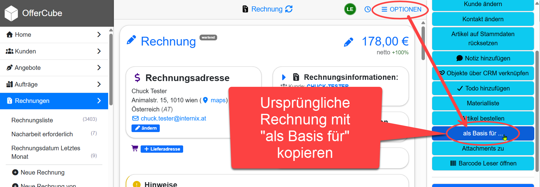Rechnung mit als-Basis-für kopieren Rechnung mit als-Basis-für kopieren