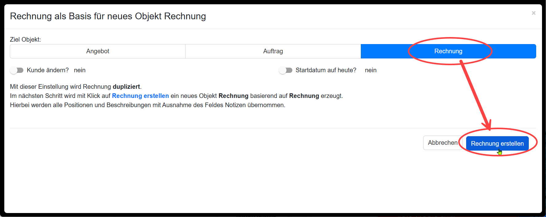 Rechnung als-Basis-für Dialog Rechnung als-Basis-für Dialog