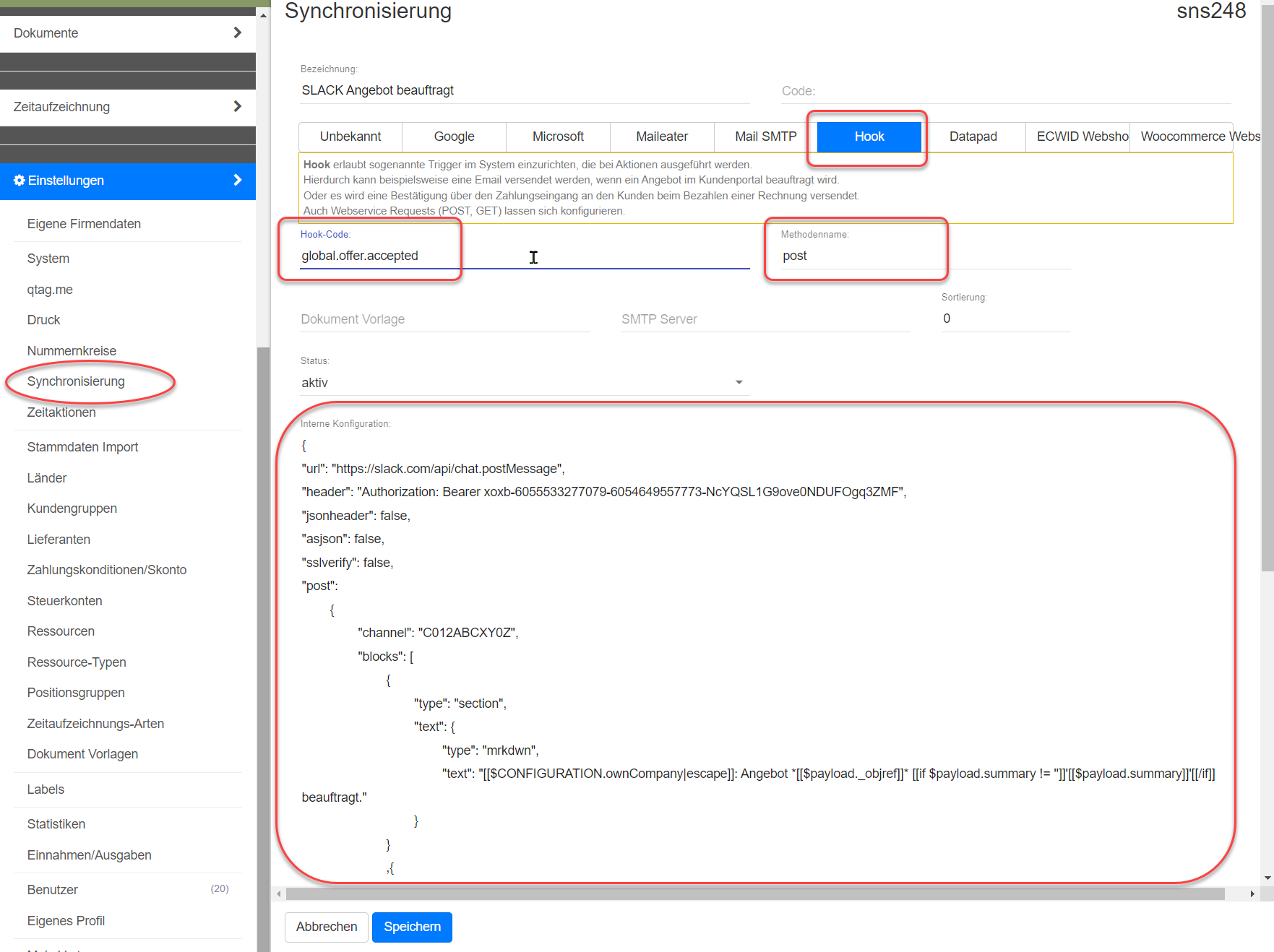 Einstellungen -> Neue Synchronisierung Einstellungen -> Neue Synchronisierung