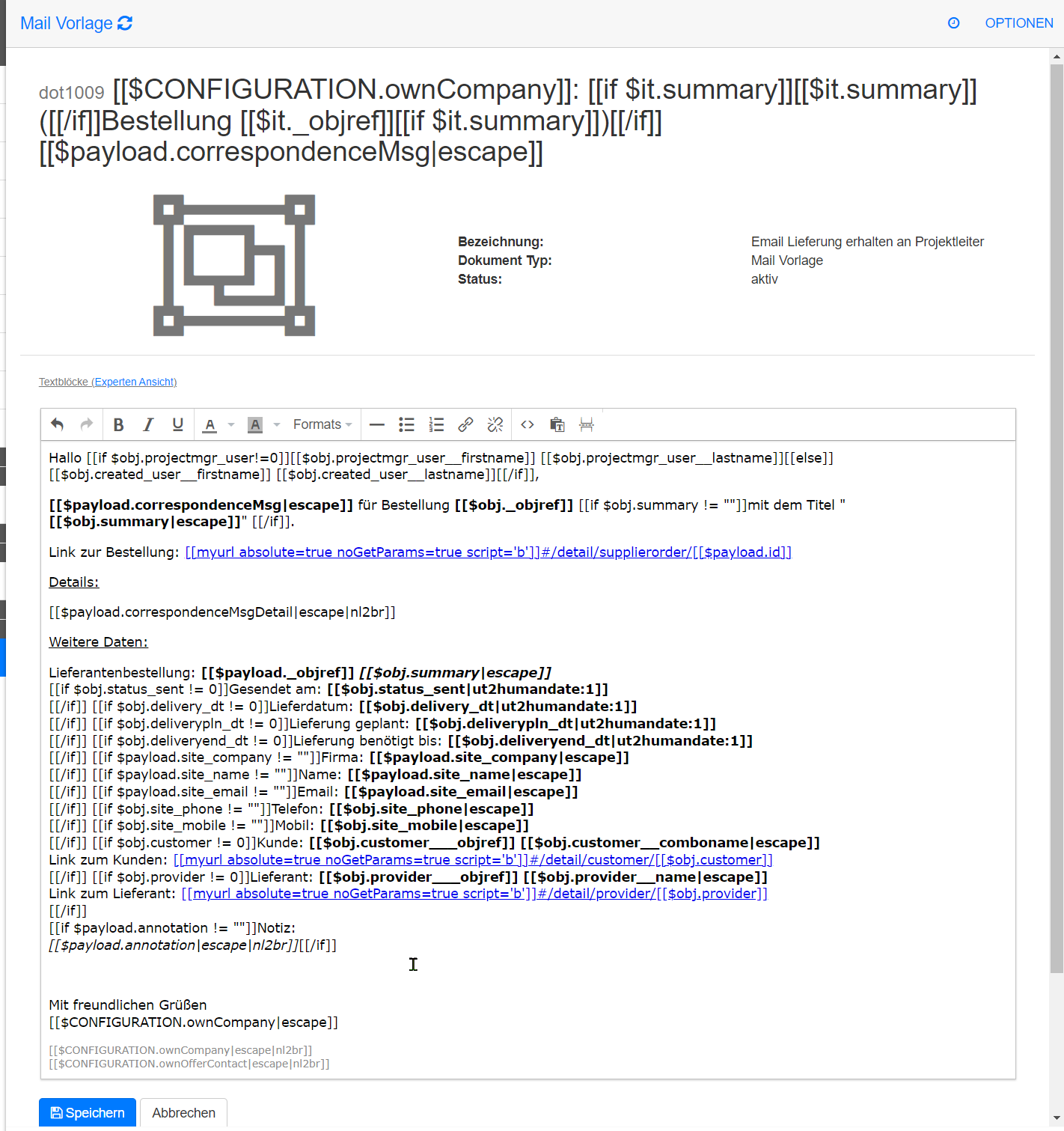 Email Dokument Vorlage - Lieferung erhalten Textblock Email Dokument Vorlage - Lieferung erhalten Textblock