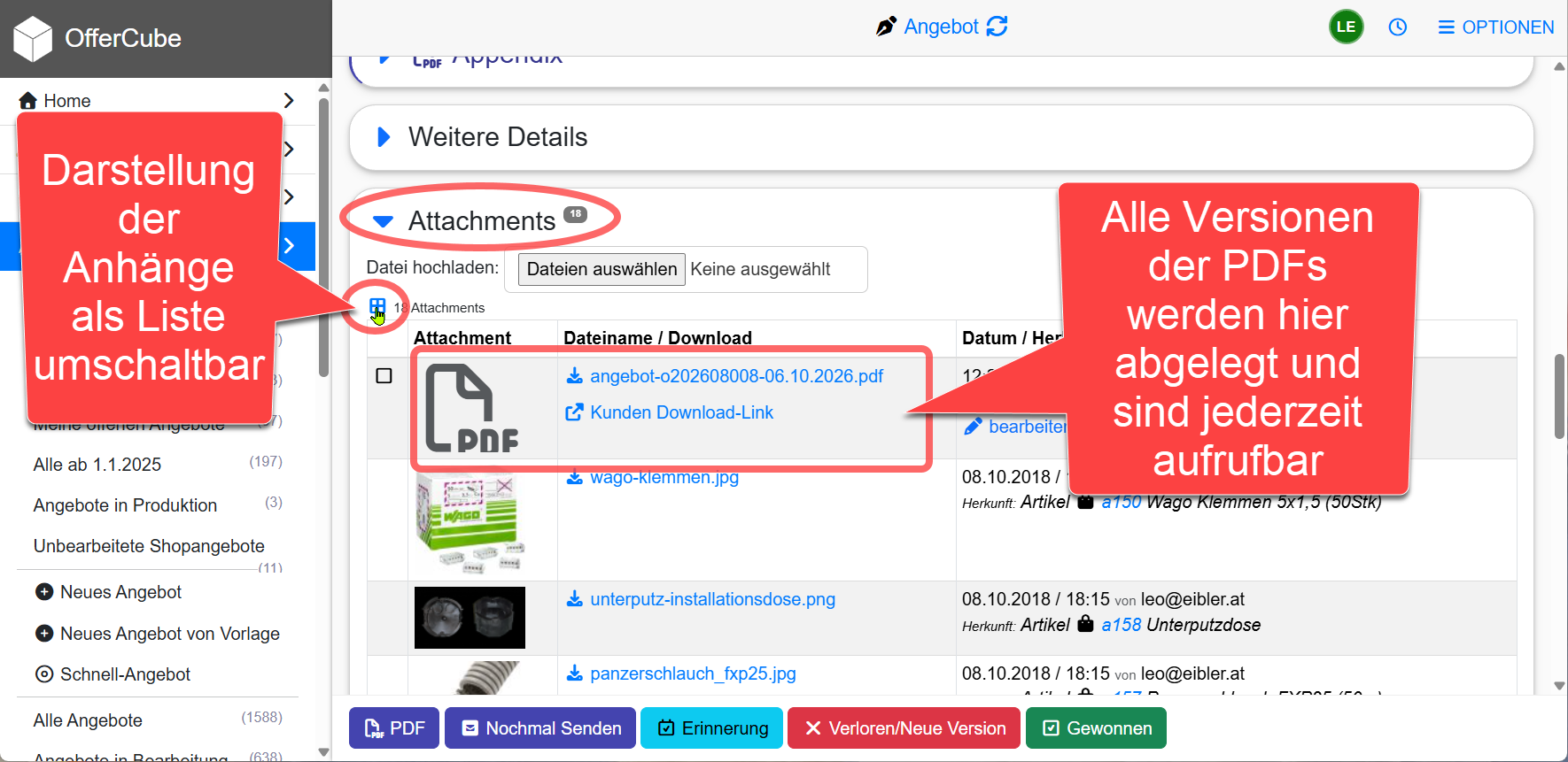 Attachment Liste Attachment Liste