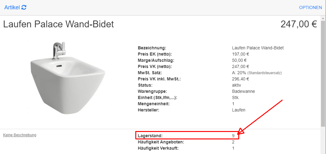 Artikel Lagerstand Artikel Lagerstand