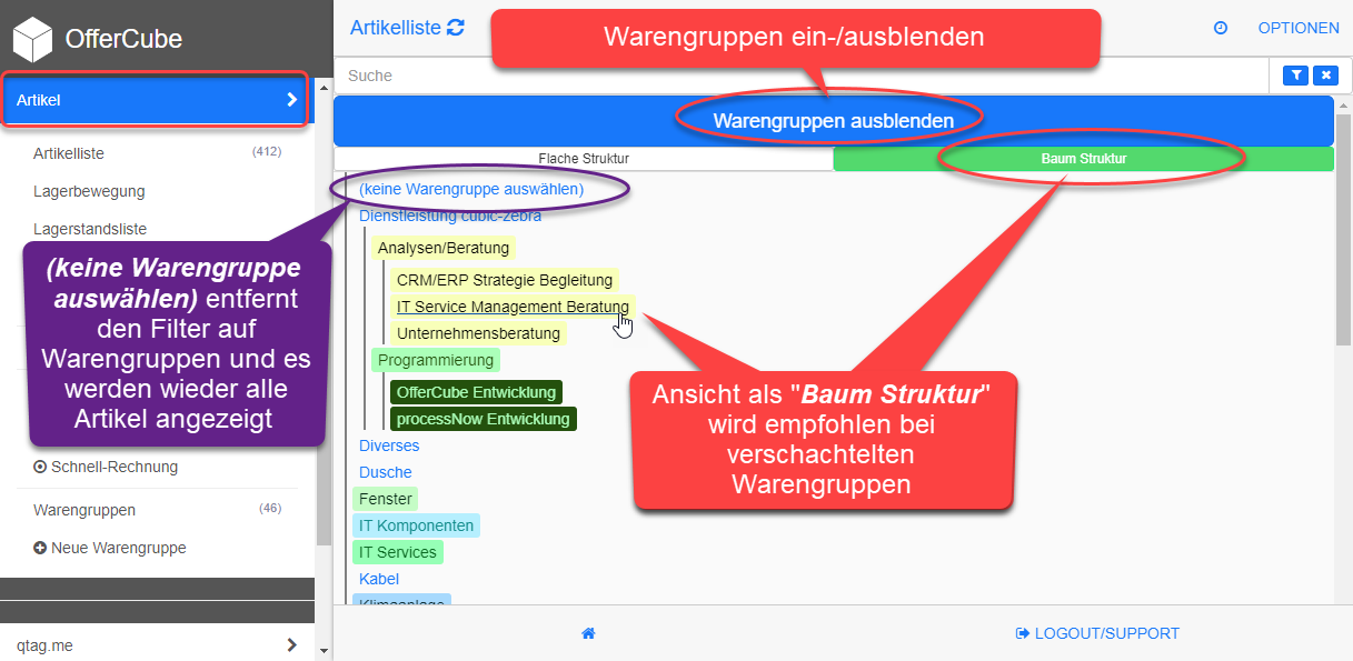 Artikel - Warengruppen als Baum Struktur anzeigen Artikel - Warengruppen als Baum Struktur anzeigen
