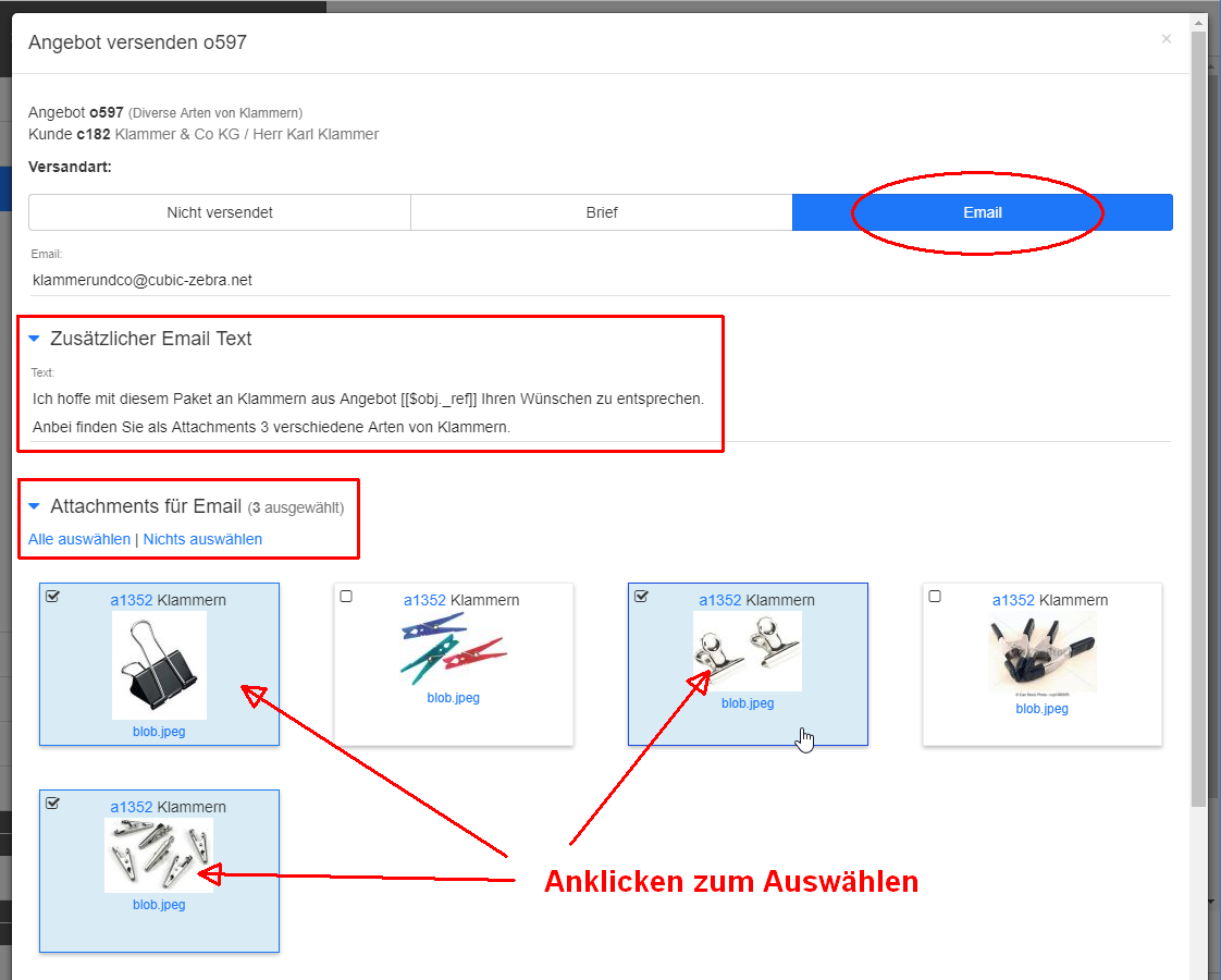 Email mit Text und Attachments versenden Email mit Text und Attachments versenden