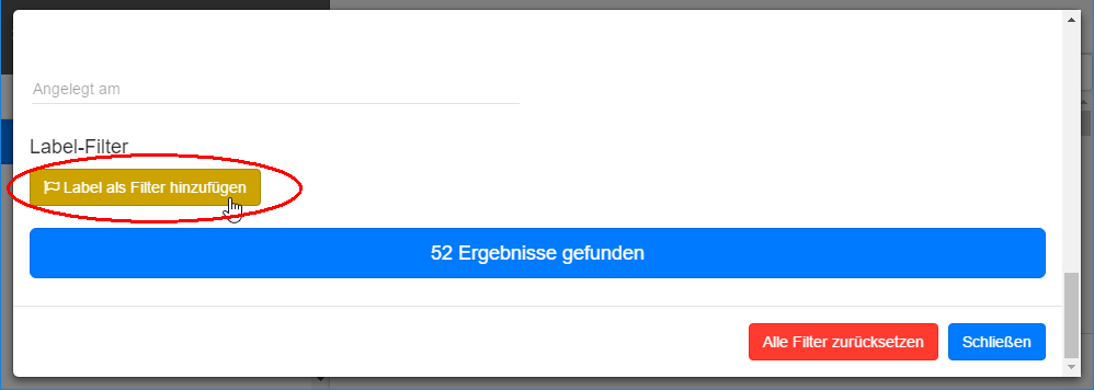 Label als Filter hinzufügen Label als Filter hinzufügen