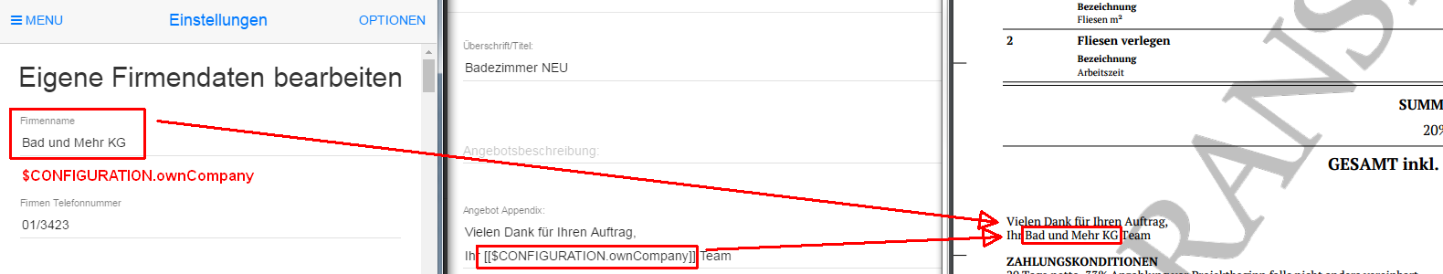 Verwendung der $CONFIGURATION Variablen Verwendung der $CONFIGURATION Variablen