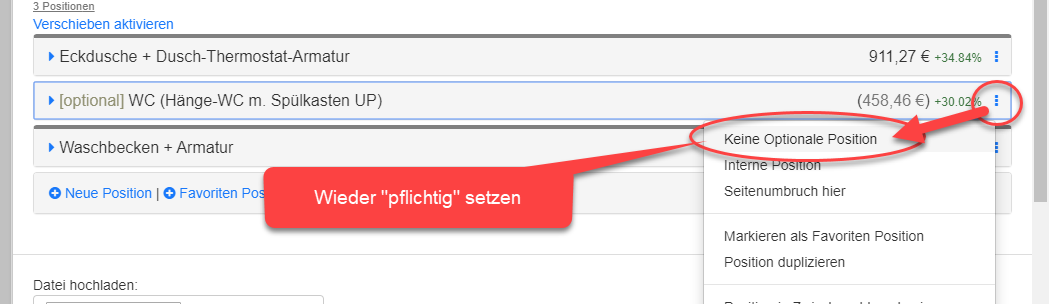 Eventual-Position wieder als pflichtig markieren Eventual-Position wieder als pflichtig markieren
