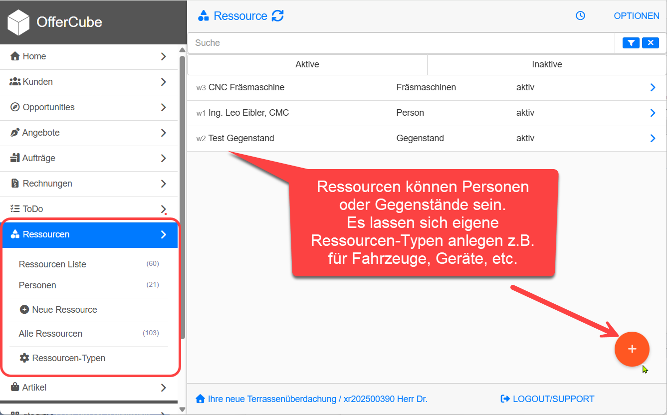 Ressourcenliste Ressourcenliste
