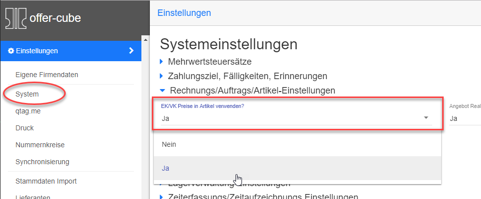 settings useArticlePriceBase settings useArticlePriceBase