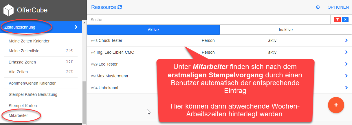 Zeitaufzeichnung - Mitarbeiter Zeitaufzeichnung - Mitarbeiter