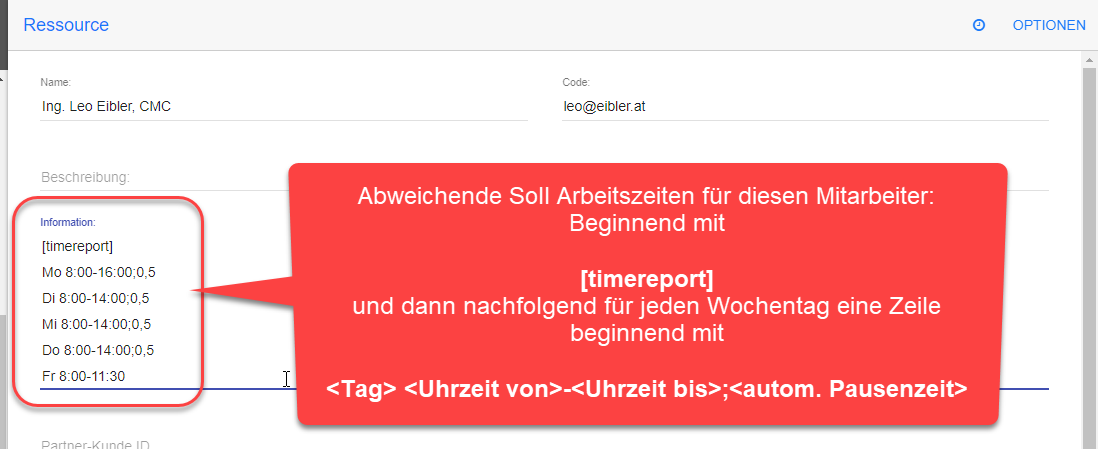 Ressource abweichende Soll-Arbeitszeiten Ressource abweichende Soll-Arbeitszeiten