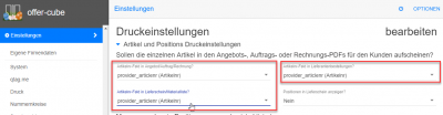 settings articlenrInOffer, articlenrInSupplierorder, articlenrInDeliverynote settings articlenrInOffer, articlenrInSupplierorder, articlenrInDeliverynote